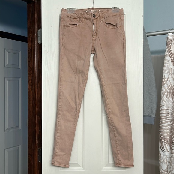 American Eagle Outfitters Light Pink Super Stretch Jeggings 6 - Picture 1 of 6